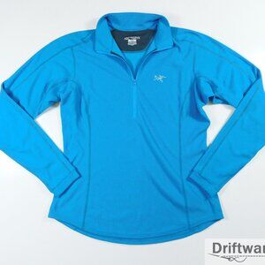 ARC TERYX DELTA LT Polartec Womens Large Blue 1/2 Zip Fleece Pullover